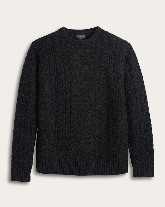 MEN'S SHETLAND COLLECTION FISHERMAN SWEATER